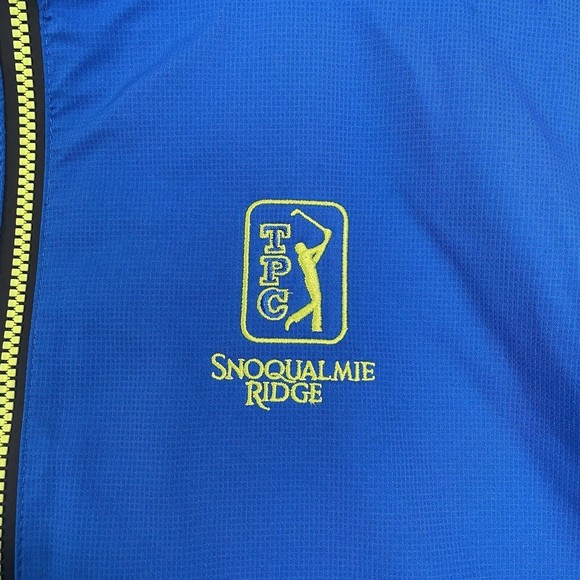 FootJoy HydroLite Jacket Mens XL Blue Yellow DryJoys FJ Waterproof Golf Rain TPC - Picture 5 of 14